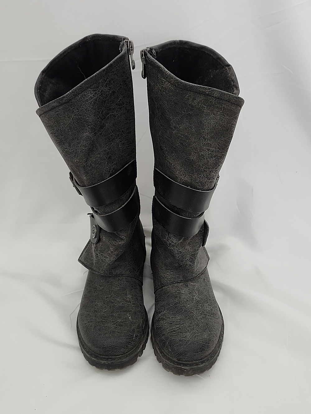 Blowfish Black Mid-Calf Strap Heeled Boots